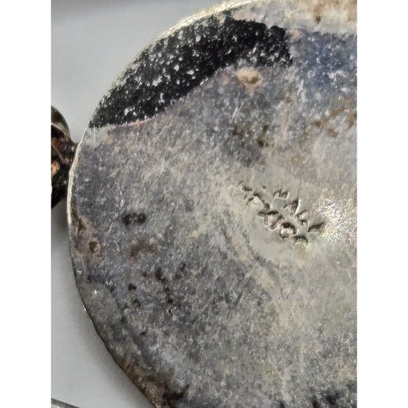 Vintage Alpaca MEXICO sterling and mother of pearl cuff bracelet signed - Picture 2 of 5